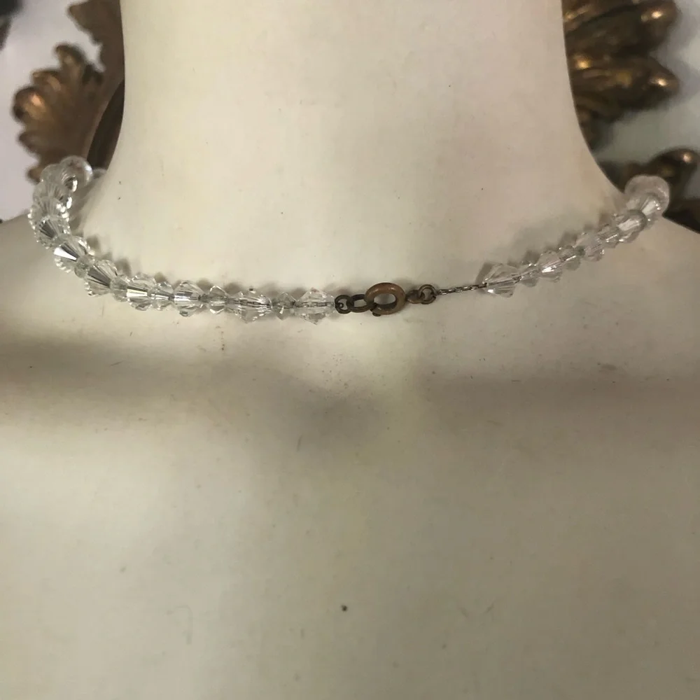 Vintage Graduating Glass Crystal Necklace